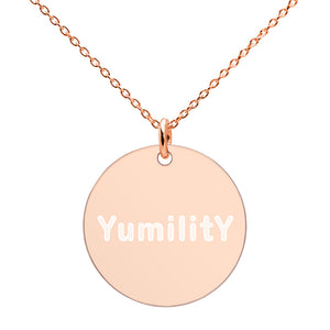 YumilitY - Engraved Silver Disc Necklace