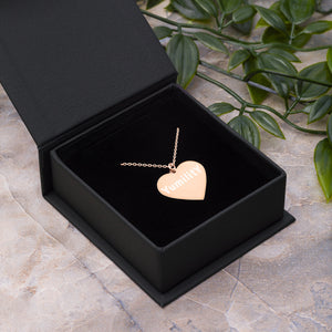 YumilitY - Engraved Silver Heart Necklace