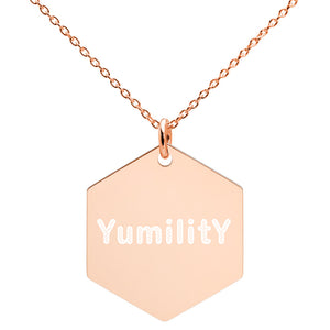 YumilitY - Engraved Silver Hexagon Necklace